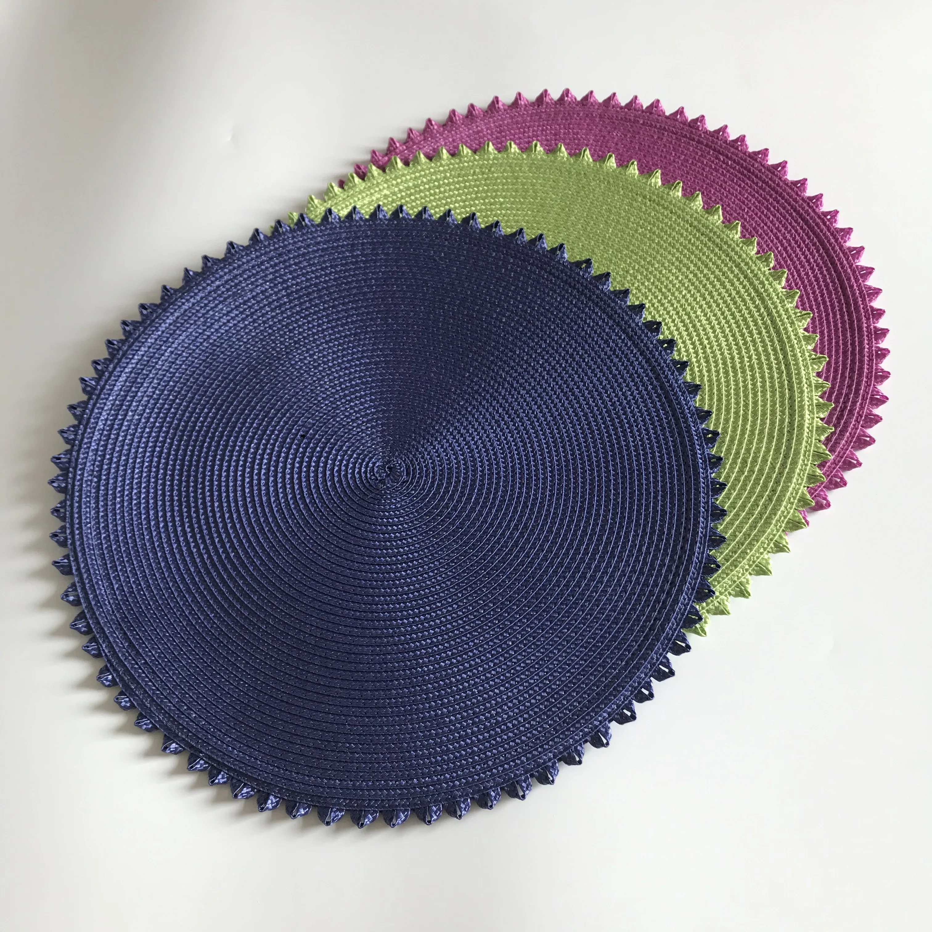 Round Weave Placemat Table Mats Europe Style Dining Napkin Pads Non-Slip Heat Resistant Coaster Cushion Kitchen Party Decoration | Дом и сад