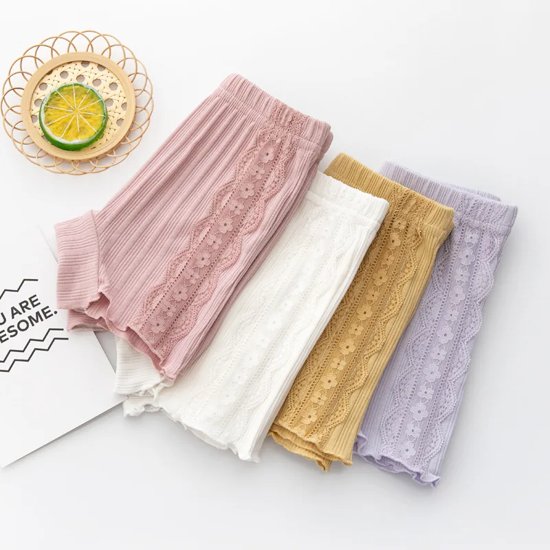 Летние кружевные шорты для маленьких девочек 2-11 лет хлопковые детские