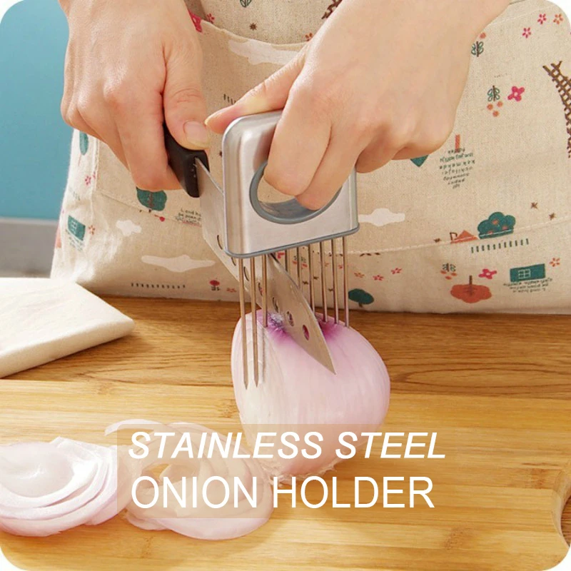 Держатель для лука из нержавеющей стали нож резки фруктов и овощей мяса кухня