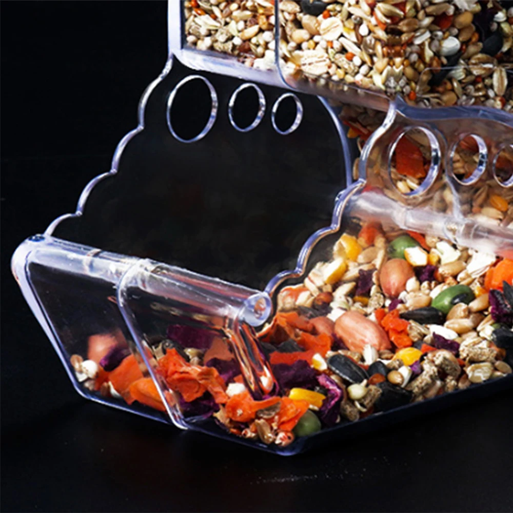 Кормушка для хомяка кролика пластиковая прозрачная автоматическая кормушка