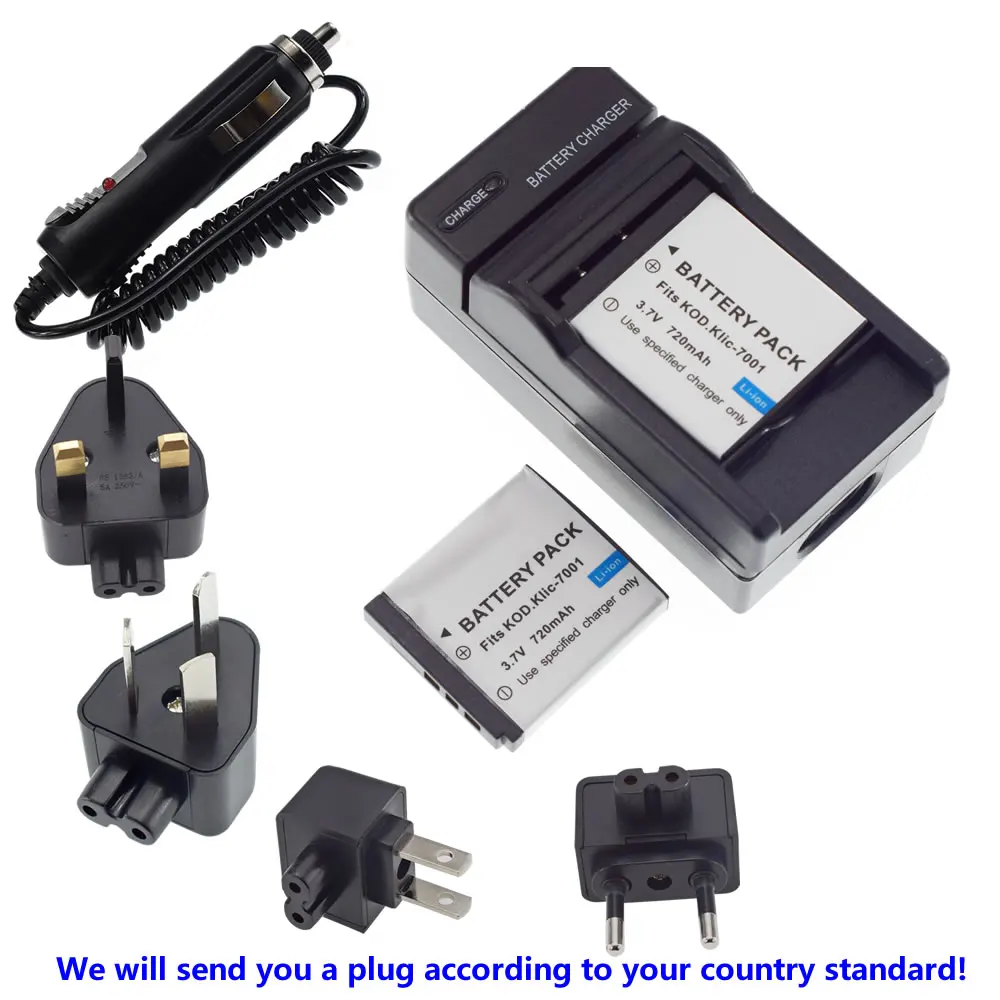 3x KLIC-7001 Батарея + AC настенное Зарядное устройство для Kodak M320 M341 M863 M893is V550 V570 V610 V705 |