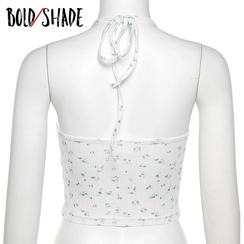 

Bold Shade E-girl Soft Girl Outfits Floral Print Ruched Lace Up Women Indie Grunge Cami Tops Summer Hot Sexy y2k Slim Crop Camis