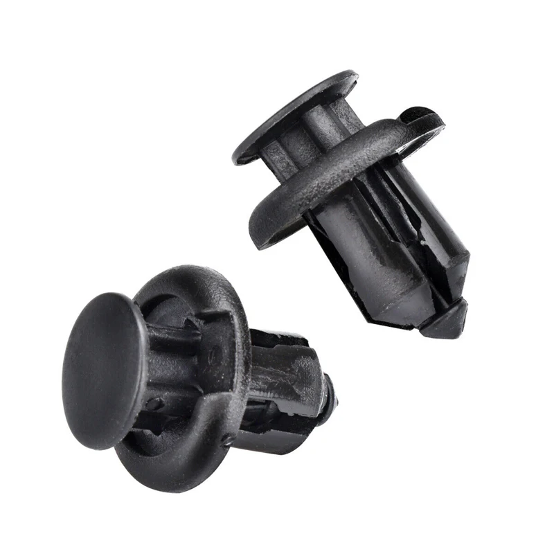 

Fender Car Clips 100Pcs Black Nylon Plastic Rear Rivet Fastener Retainer For Honda