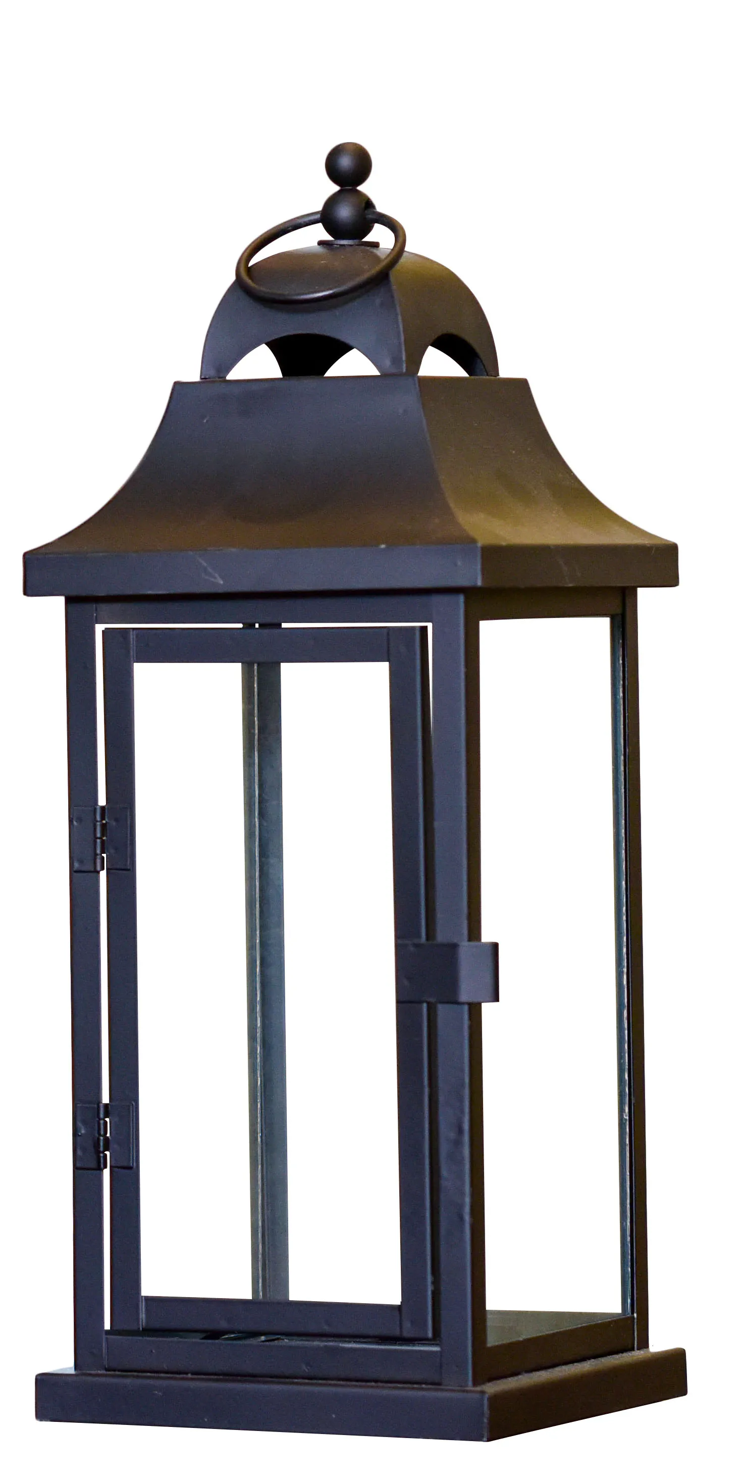 Квадратный стеклянный подсвечник Железный уличный ветрозащитный Подсвечник