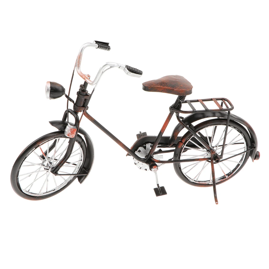 

10'' Iron Vintage Replica Bicycle Model Toy Metalwork Craft Home Decoration Ornament
