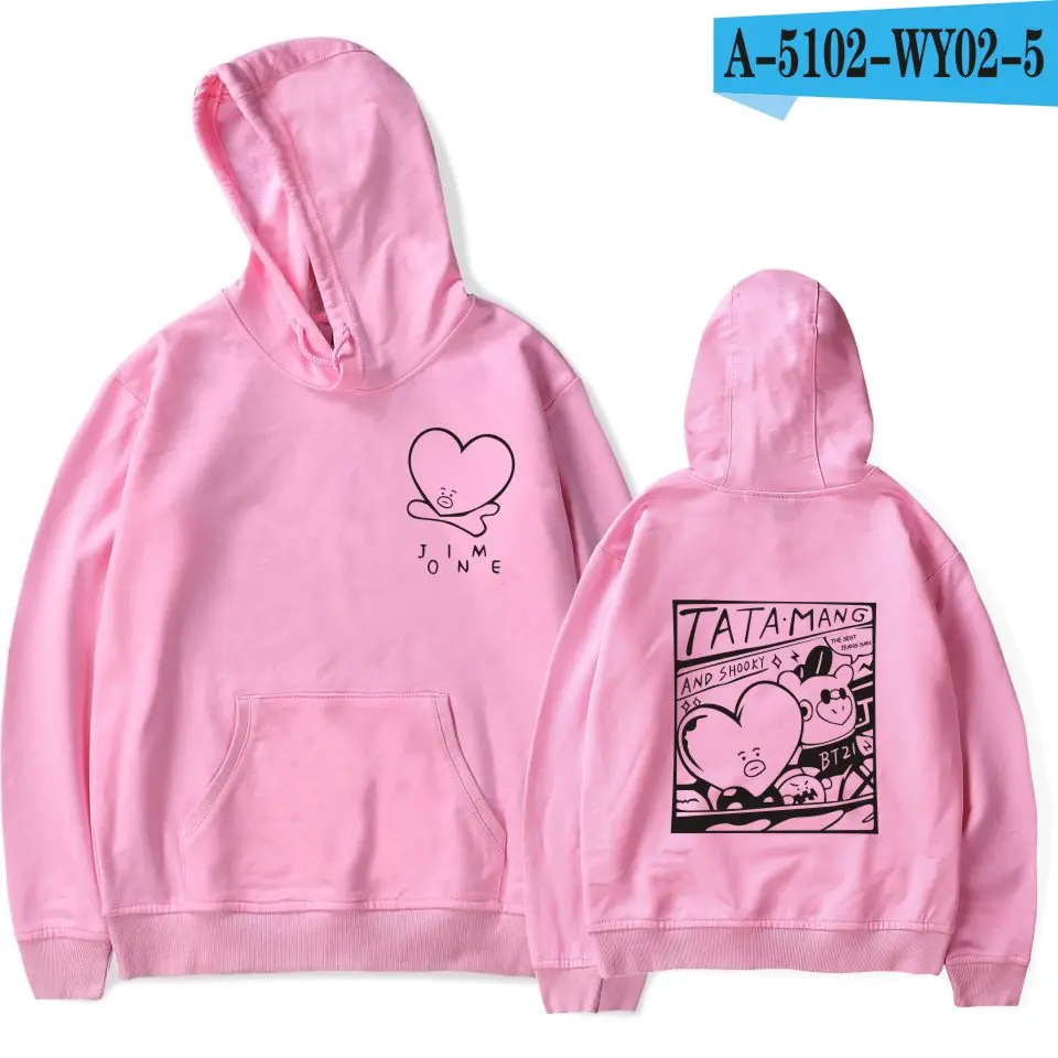 pink Kpop Bangtan Jin V Harajuku толстовки модные теплые мягкие мужские/женские 6 цветов толстовки размера плюс Топы - Цвет: pink