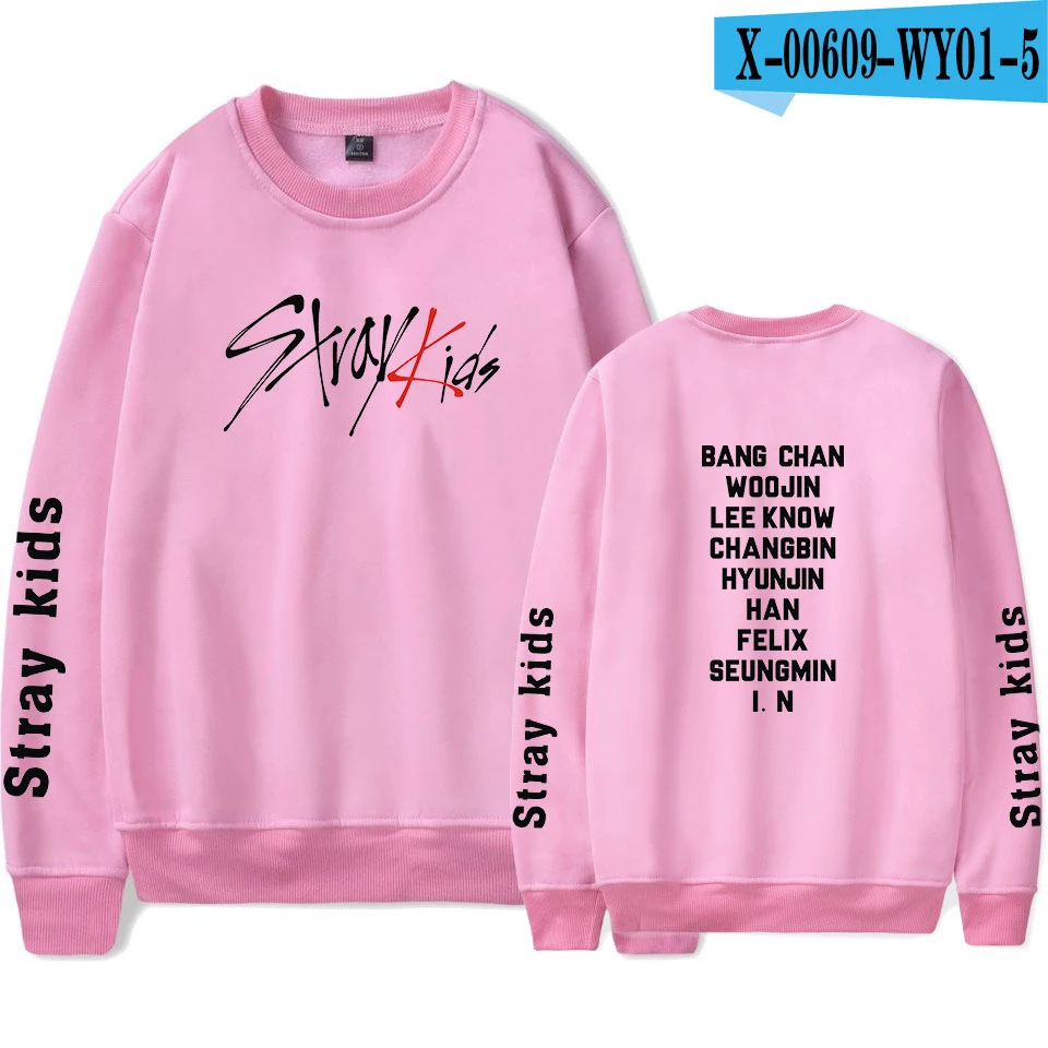 SHEIN сбивается на мягкой подкладке Толстовка для детей с О-образным вырезом популярные Повседневное пуловеры KPOP круглый вырез горловины Новинка уличная одежда унисекс в стиле Харадзюку Толстовка - Цвет: Pink