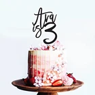 Индивидуальные Акриловые Топпер для торта С Днем Рождения с именем и возрастом, персонализированные золотые розовые зеркальные украшения для торта на день рождения