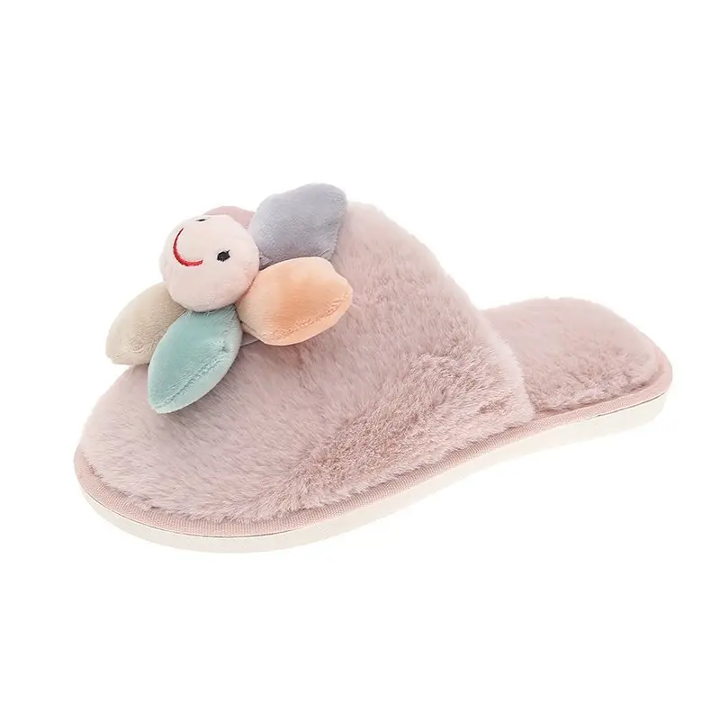 

Women Indoor Slippers Cartoon Style Soft Plush Lovers Home Cotton Slips Winter Shoes Women Men House Floor Warm Slipper MTX86