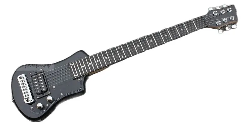 gute qualität mini elektrische gitarre reise gitarre 34 zoll linde körper 6 saiten holz gitarre hochglanz rot blau schwarz freies tasche fre