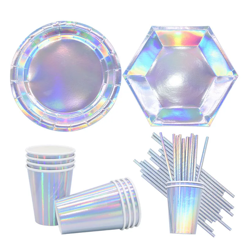 Набор одноразовой посуды набор бумажных тарелок 8 шт./компл. для свадьбы дня