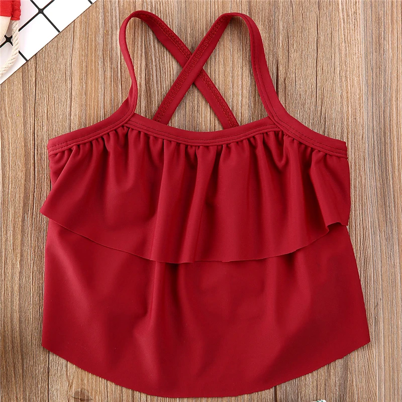 Комплект из 2 предметов купальный костюм для малышей летний комплект бикини