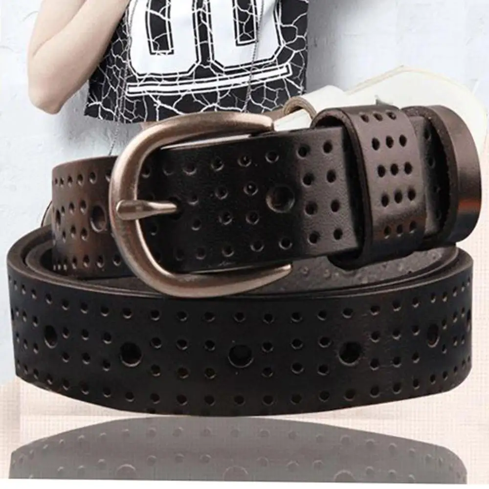 Ladies Design Belt Quality Pure Cow Genuine Leather Belts Jean 95-110cm Length 2.8cm Wide Female Accessories NFC443