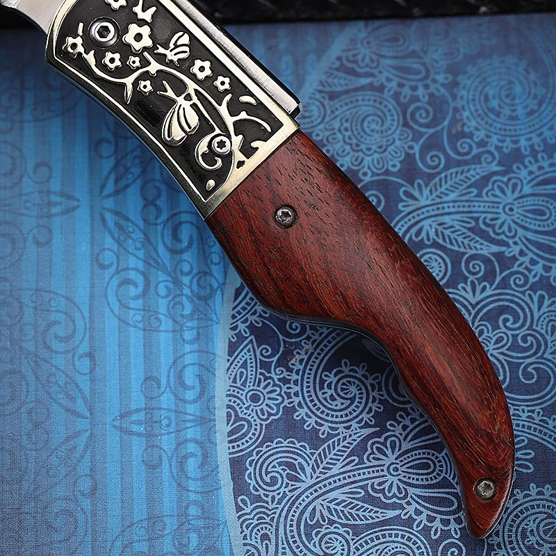 Новинка 2021 бесплатная доставка тактический боевой складной нож с деревянной