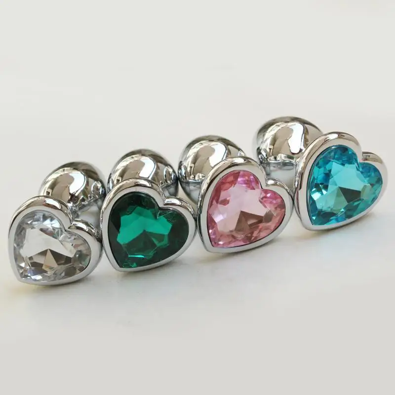 Металлическая Анальная пробка в форме сердца анальная из нержавеющей стали