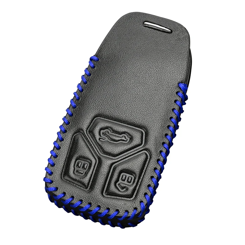 YOLU Car Key fob Cover Leather Case for Audi Q7/TT Bag Shell Red/Black/Blue | Автомобили и мотоциклы