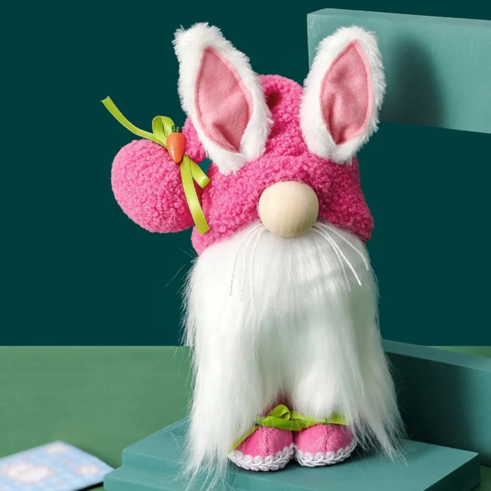 Пасхальный кролик гномная кукла Длиннохвостый без лица праздничное украшение