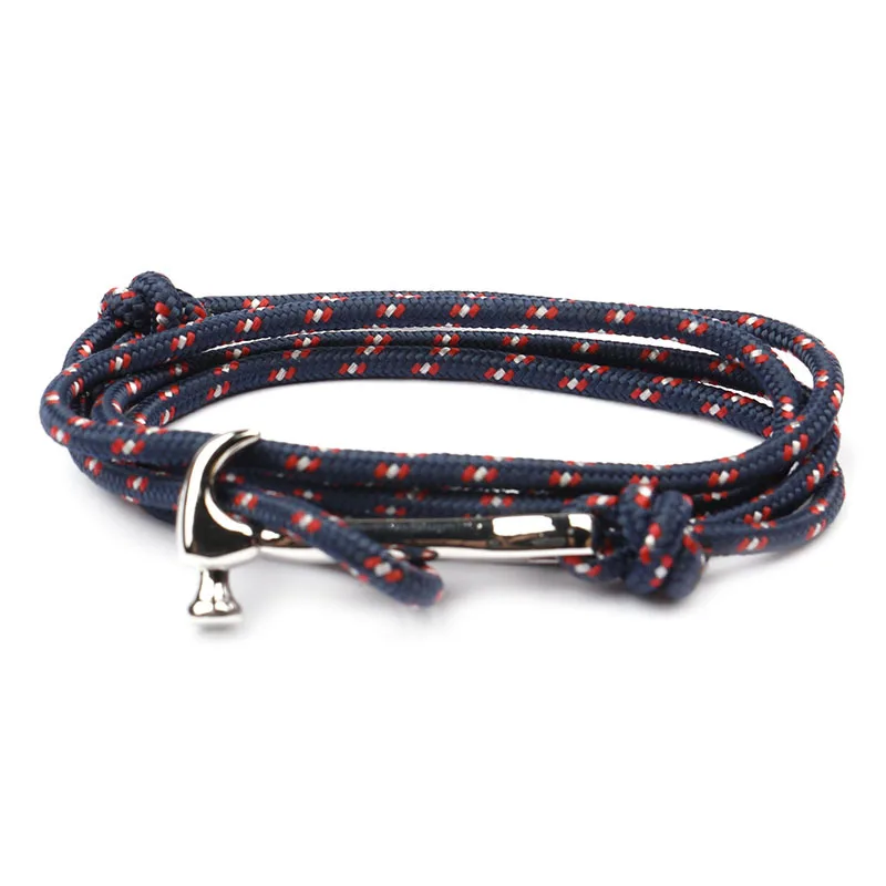 Новинка 2020 браслеты с идентификацией головы молотка модные плетеные ручной