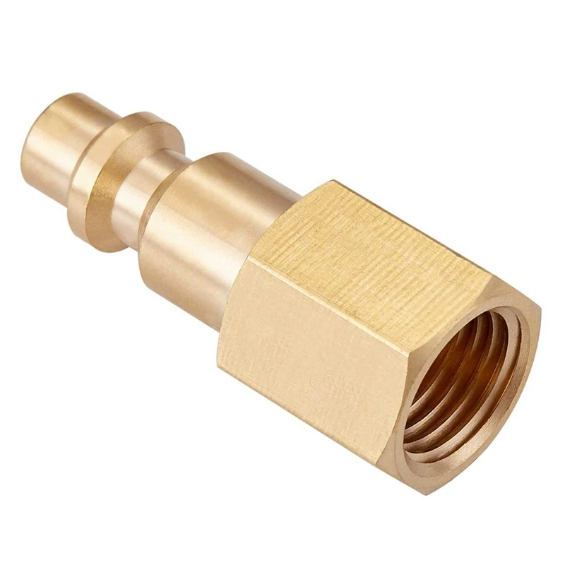 Solid Brass 1/4Inch Air Coupler and Plug Kit Quick Connect Fittings NPT Industrial Hose Fitting | Обустройство дома