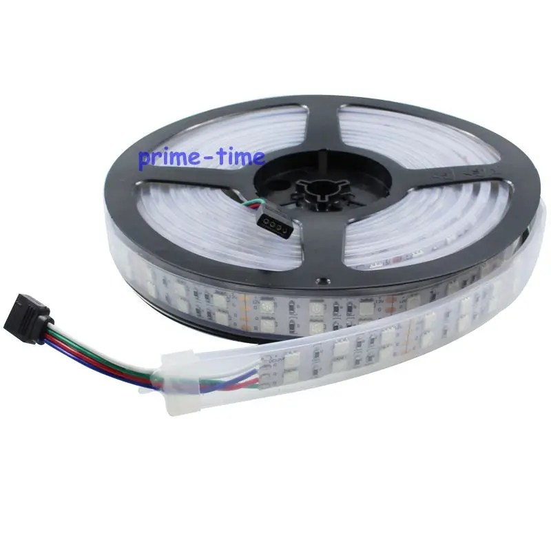 Double Row LED Strip SMD 5050 120LEDs/m 12V IP20/IP67 Waterproof flexible Light 5meter/lot White/Warm White/RGB Color