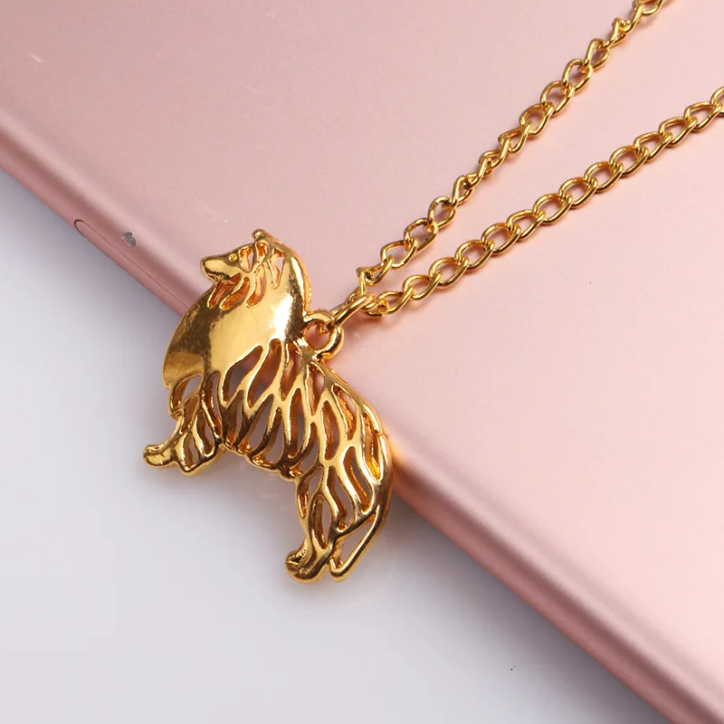 Европейский и американский тренд Новый овчарка позолоченное ожерелье Маленькая