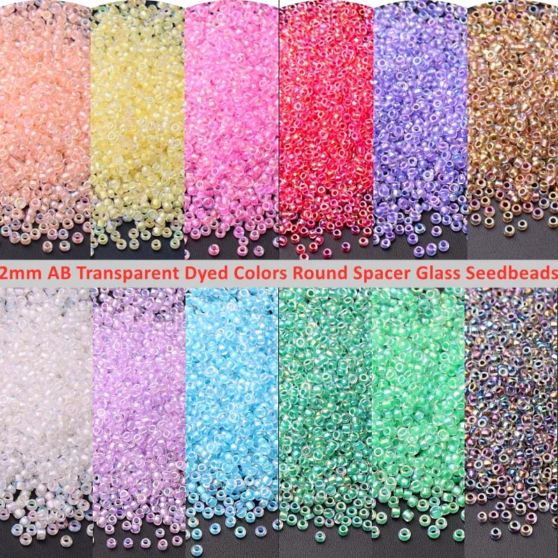 

2mm 3mm Inside Dyed Colors Glass Seed Beads 11/0 8/0 Czech Round Spacer Glass Bead For Jewelry DIY Making Garments Sew Supplies