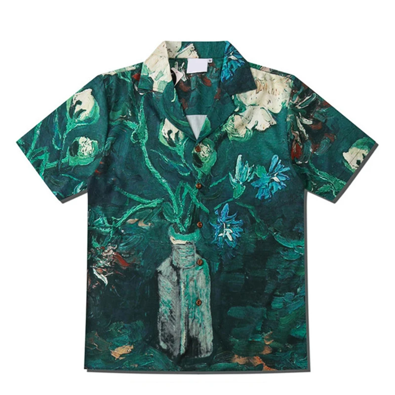 2020 японская одежда для пар в стиле Харадзюку корейская модная рубашка с принтом