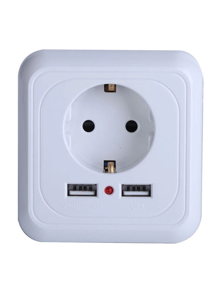 Bcsongben 2A двойной USB порт настенное зарядное устройство адаптер для зарядки настенное зарядное устройство адаптер ЕС розетка черный белый серебристый