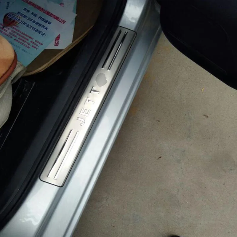 

Car Styling For Volkswagen VW Jetta Accessories 2013-2019 Stainless Steel Door Sill Scuff Plate Protector Goods Car Sticker