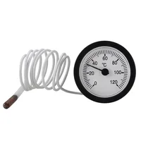 52mm 0-120°C dial thermometer capillary temperature measuring sensor 1.5 measuring water liquid tester meter tools drop shipping