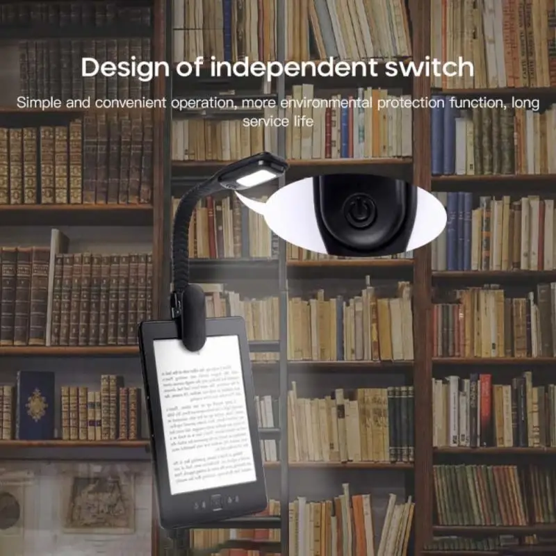 

Rechargeable USB Book Light With Suction Clip Convenient Portable LED Flat Panel Reading Light For Kids Gifts Hot Sale