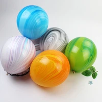 11 inch round painted printed latex balloon marbling black and white agate balloon decoration christmas home decoration balloon