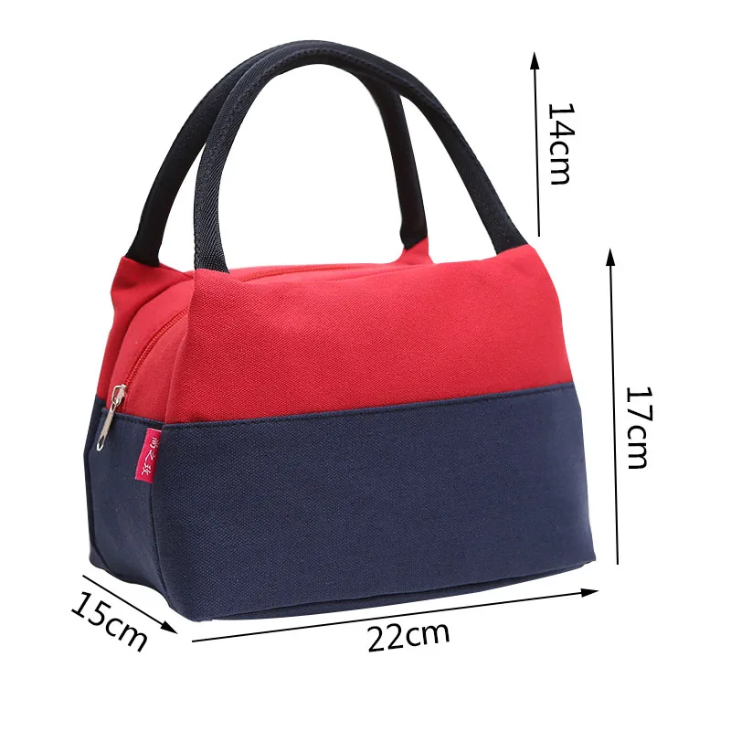 Модная Портативная Изолированная Холщовая Сумка для ланча Термосумка еды