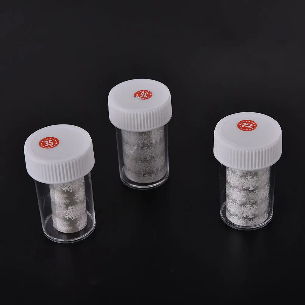 1 шт инструментов для ногтей Наклейка из фольги белый 3D Снежинка Дизайн Рождество