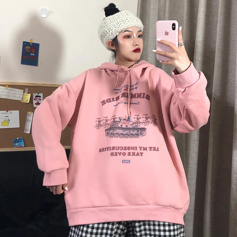 

Sweater Women's Loose Korean Style Fleece-lined Thickened Style Lazy Super Popular Cec Coat Rac