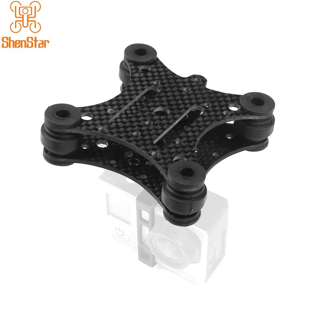 

Carbon Fiber Anti-vibration Plate & Rubber Balls PTZ for Gopro Action Cams for DJI Phantom 1 2 FPV Drone Quadcopter Gimbal Mount