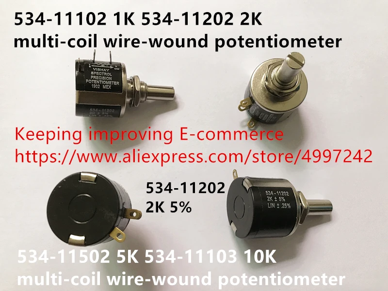

Original new 100% 534-11102 1K 534-11202 2K 534-11502 5K 534-11103 10K multi-coil wire-wound potentiometer (SWITCH)