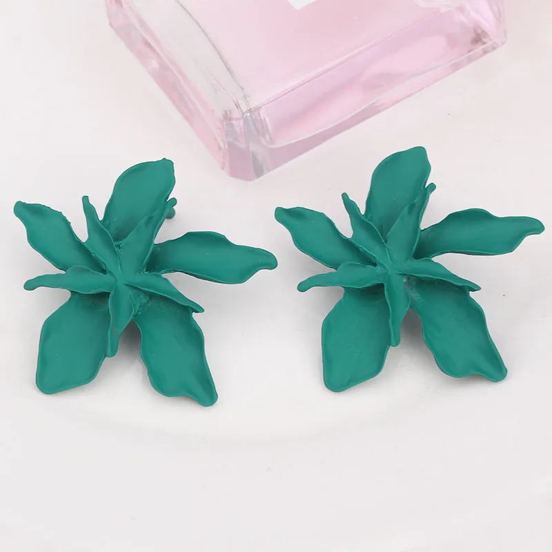 ES1322 винтажные металлические серьги новые модные большие цветочные