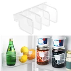 Кухонные полки для холодильника, 4 шт., Экологичная пластиковая перегородка для холодильника, кухонный держатель для хранения нетоксичный ящик