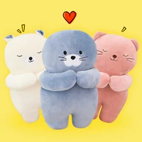 142860cm high quality sea lionwhite bearcat stuffed soft plush toy for child girls lover birthday valentines gifts