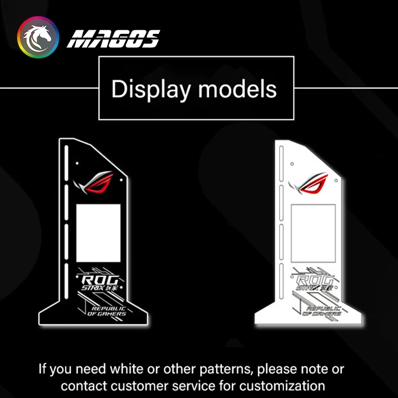 vertical gpu bracket rgb with 2 4 inch display led monitor screen rog msi video card holder for pc cabinet decorattion mb sync free global shipping