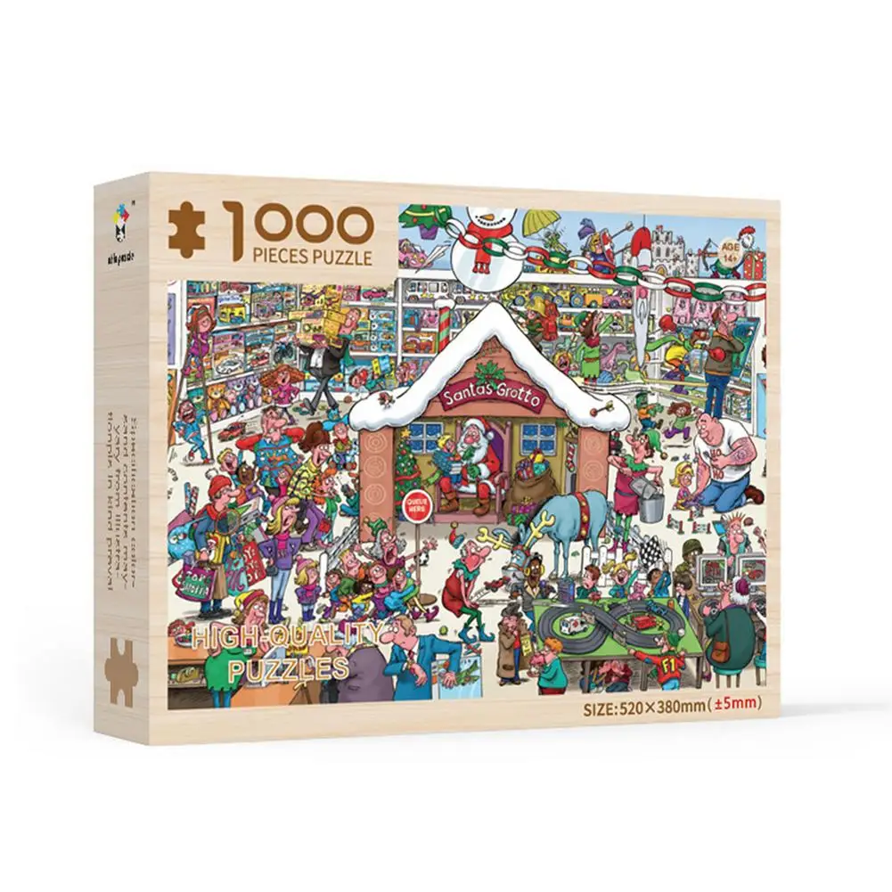 

Jigsaw Puzzles 1000 Pieces Wooden Assembling Picture Christmas Santa Claus Puzzles Toys For Adults Children Kids Educational Toy
