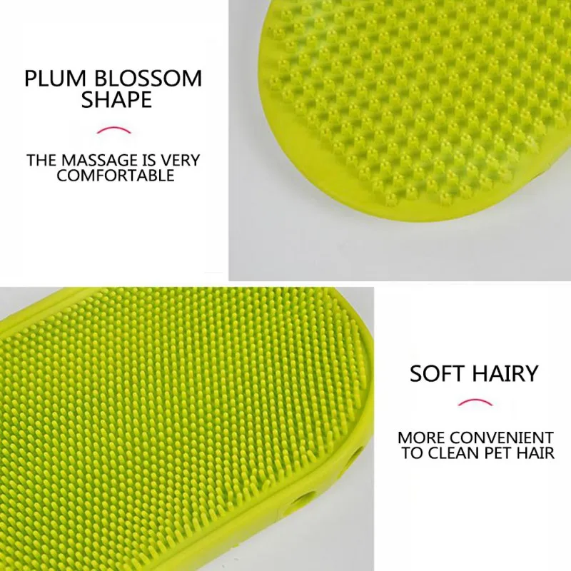 

Comfortable Cat Combs Durable Pure Color Pet Bath Massage Brush For Cat Dog Rubber Portable Pet Supplies