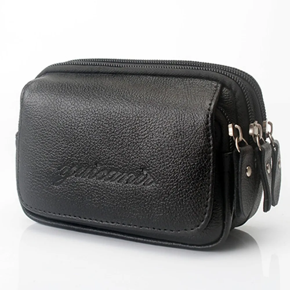 Мужской модный винтажный кожаный чехол для телефона из воловьей кожи, чехол на пояс, поясная сумка