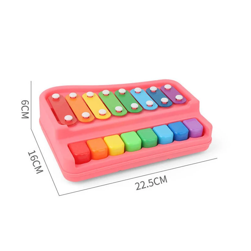 

2-in-1 Children Paino Toy Knock on Keyboard 8-tone Musical Instrument Early Education Toy SAL99