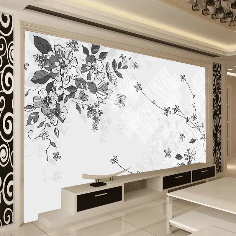 Современный минималистичный фон для телевизора белый мытья спины картины