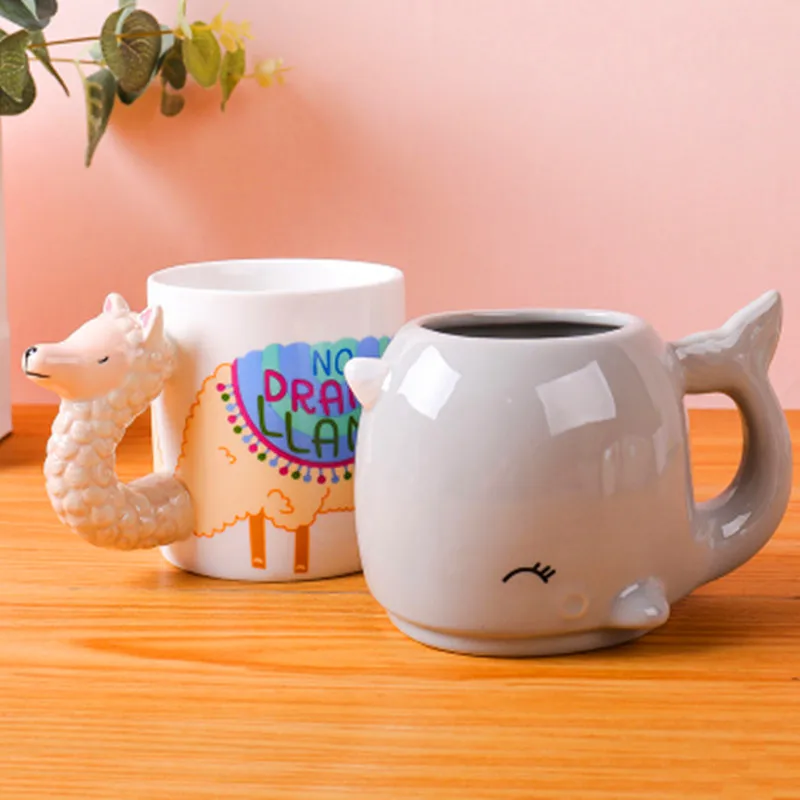 Новая Милая 3d-чашка Альпака для девочек стереоскопическая кружка в виде
