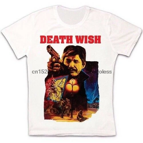 Винтажная хипстерская ретро-футболка с надписью Death Wish Charles Bronson Movie 70s 1729 - купить