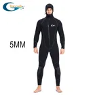 Мужской неопреновый гидрокостюм YONSUB, с длинным рукавом и молнией спереди, 5 мм, для подводного плавания, охоты, серфинга