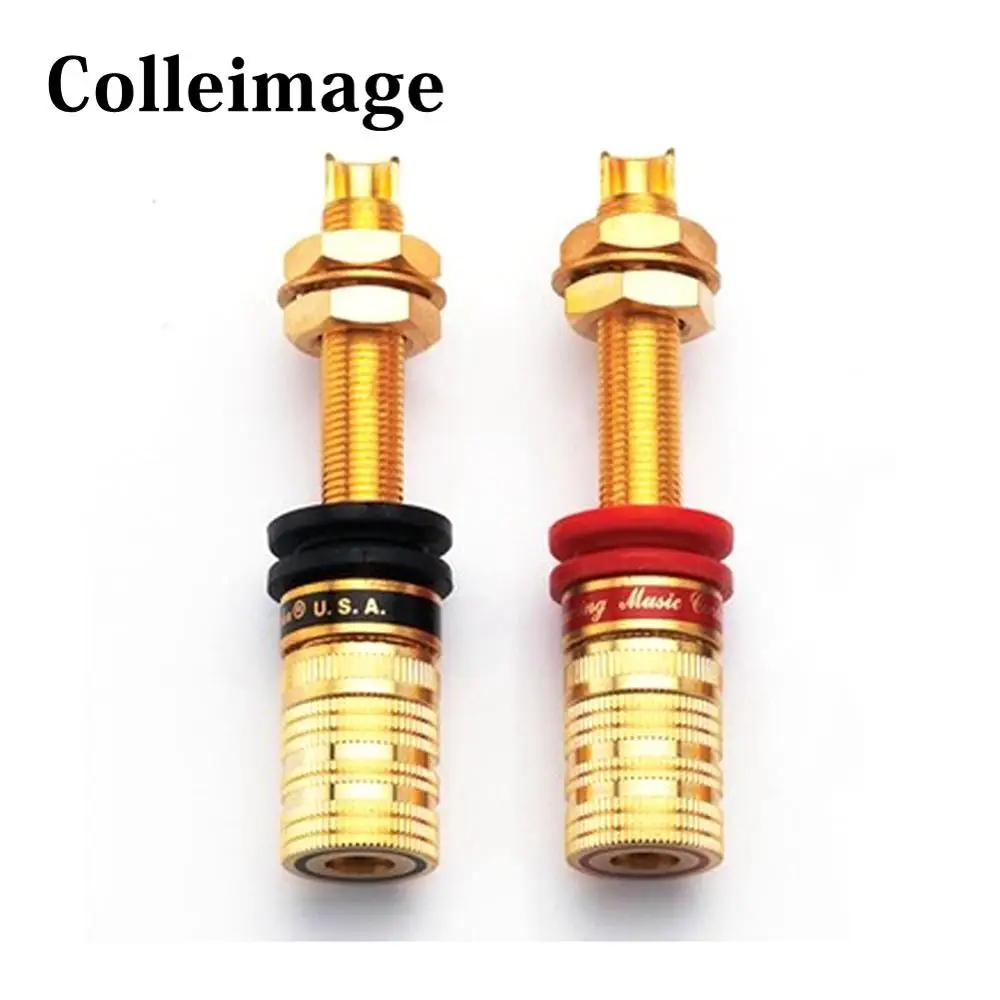 Hifi OFC CMC 838L-G усилитель выход длинные клеммные разъемы Позолоченные переплетные стойки для CD-плеера трубка динамика усилитель